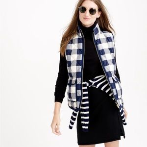 J.Crew Quilted Down Zip front Excursion Vest
